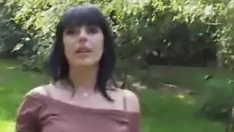 Brunette With Big Tits Gets Paid For Outdoor Sex