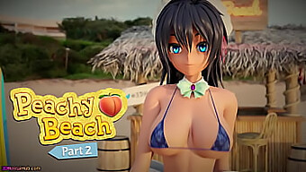 สาวชายหาดที่มีหน้าอกใหญ่ Hibiki ได้รับปากและ Titjob ในวิดีโอ Peachy Beach 3d Hentai